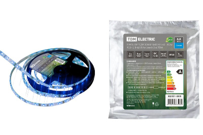 Светодиодная лента TDM Electric 12В 2835 4,8Вт/м синий 5м IP20 SQ0331-0305
