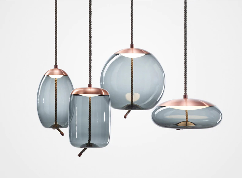 Подвесной светильник Delight Collection Knot 9966P/B copper/blue