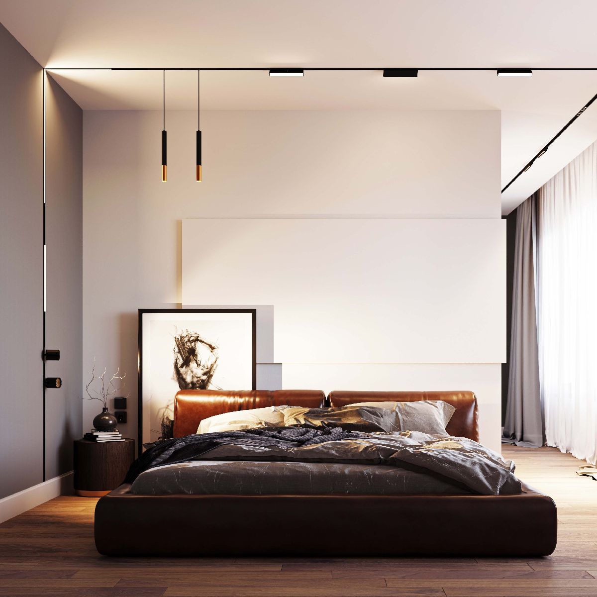 Трековый магнитный светильник Arlight MAG-FLAT-25-L600-18W Warm3000 (BK, 100 deg, 24V, DALI) 046335
