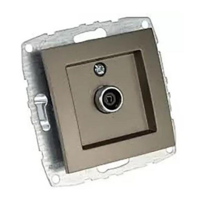 Розетка TV концевая с экраном Mono Electric Despina-Larissa бронза 500-002305-138