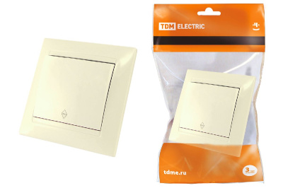 Выключатель одноклавишный на 2 направления Лама TDM Electric SQ1815-0106