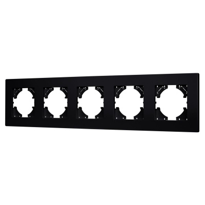 Рамка на 5 постов пластиковая Arlight FRM-PERIO-PL-5-BK 049763