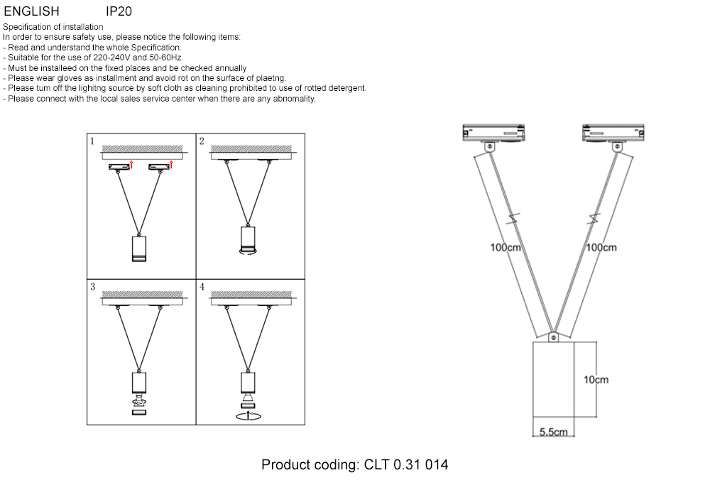 Трековый однофазный светильник Crystal Lux CLT 0.31 014 WH