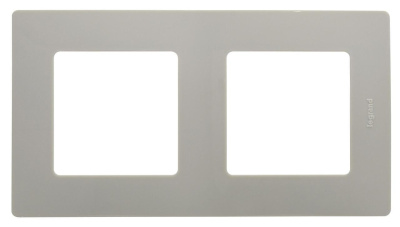Рамка 2-постовая Legrand Etika светлая галька 672522