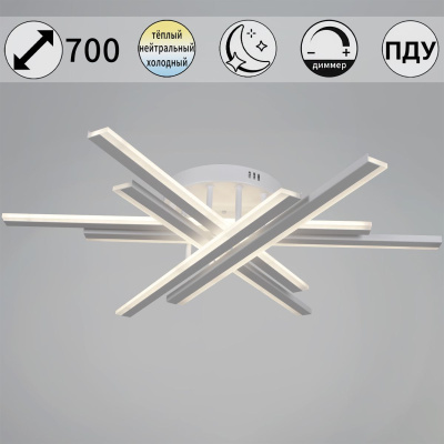 Потолочная люстра Reluce 16090-0.3-06 BK/WH