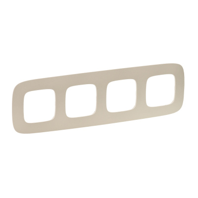 Рамка 4-постовая Legrand Valena Allure Тиснение бежевое 754384