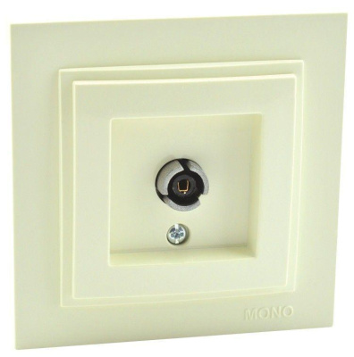 Розетка TV проходная Mono Electric Despina крем 102-170005-137