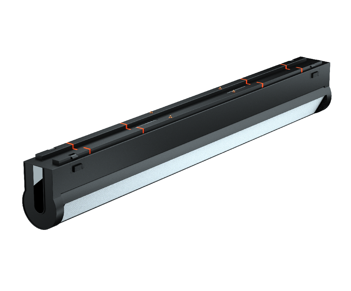 Трековый магнитный светильник iLedex Vision 4825-040-L305-12W-110DG-3000K-BK