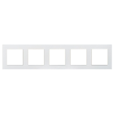Рамка на 5 постов Arlight FRM-GLARE-GS-5-WH 043805