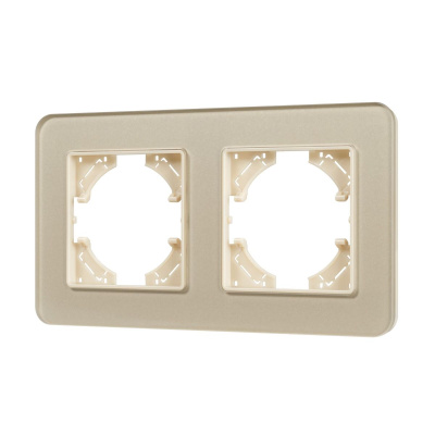 Рамка на 2 поста стеклянная Arlight FRM-OMALI-SFGS-2-GD 049711