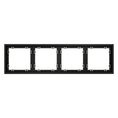 Рамка на 4 поста Voltum S70 VLS100408 (черный матовый)
