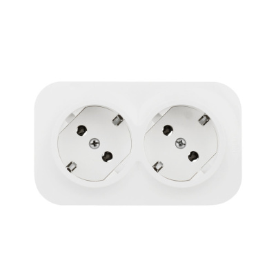 Розеточный блок двойной с/з со шторками Legrand Quteo 782237