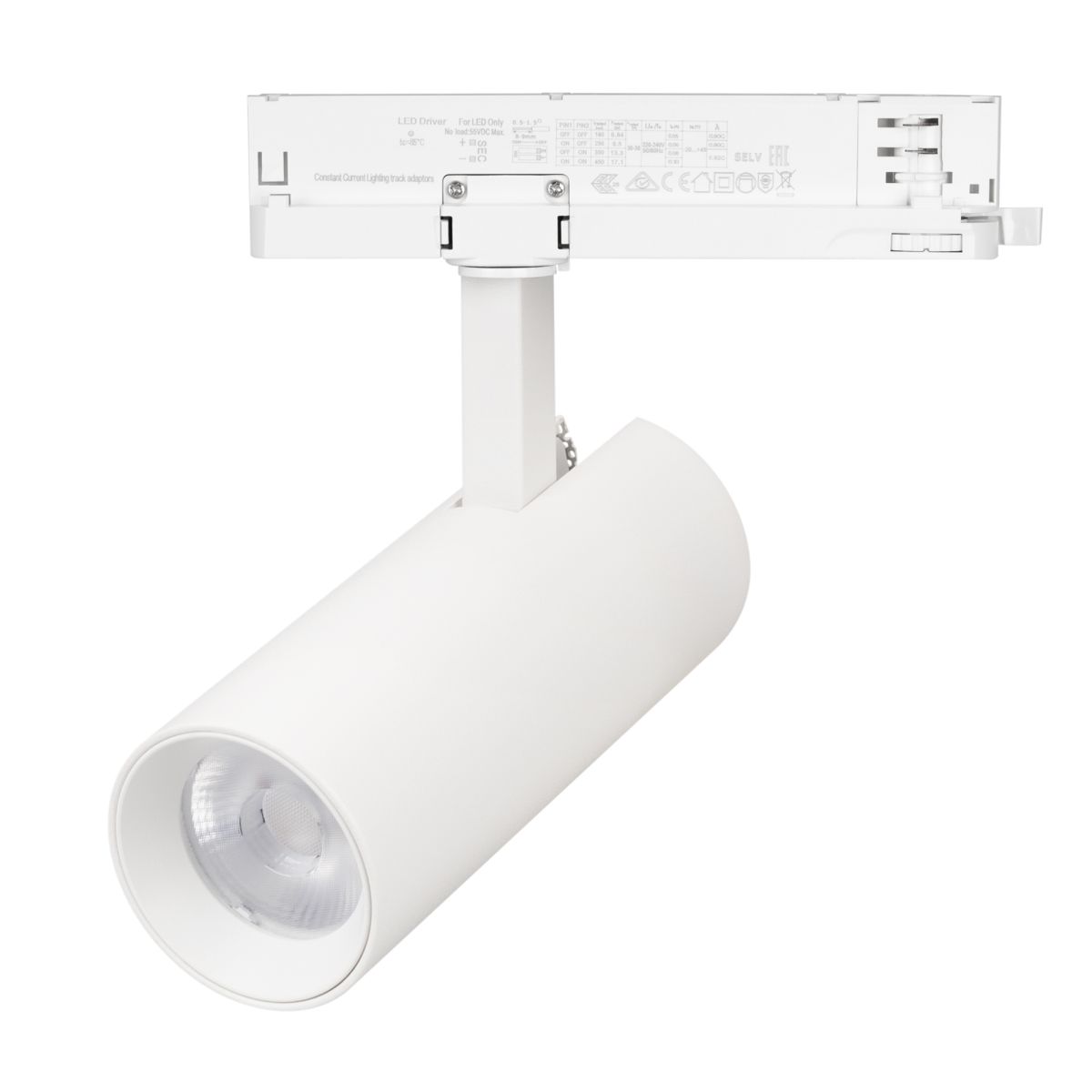 Трековый трехфазный светильник Arlight LGD-GERA-4TR-R74-20W Warm3000 (WH, 15 deg, 230V, DALI) (IP20 Металл) 058808
