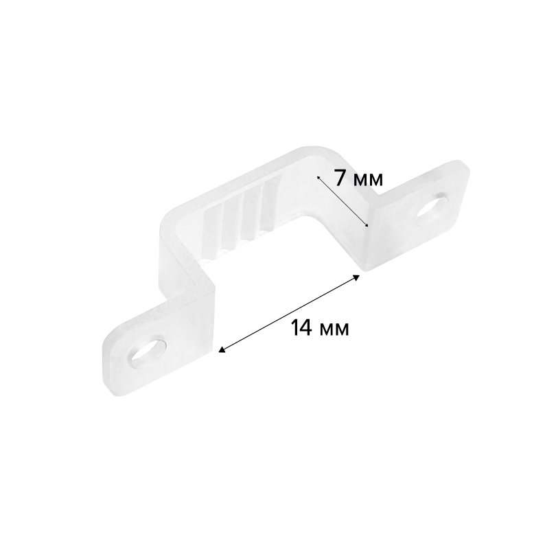 Клипса фиксирующая для светодиодной ленты SMD/COB 220В комплект 10 шт WOLTA MC10-SMD/COB-220V