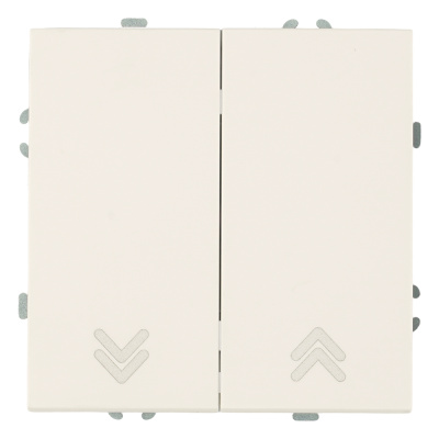 Выключатель 2-клавишный самовозвратный (механизм) Stekker Эмили 250В 10А RSW10-5113-01 белый фарфор soft touch 50325