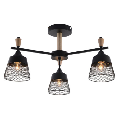 Люстра на штанге Seven Fires Olban SF3389/3C-BK-WD