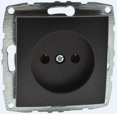 Розетка без земли Mono Electric Despina-Larissa 16А 250В графит 500-002022-116