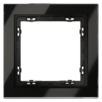 Рамка на 1 пост Voltum S70 VLS110108 (черный,стекло)