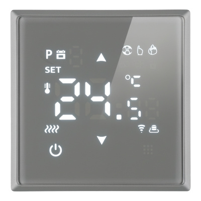 Терморегулятор Wi-Fi (механизм) Stekker Эмили RSW00-5119-10 платиново-серый soft touch 50378