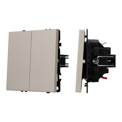 Механизм выключателя двухклавишный непроходной Arlight SWT-NOBE-MK02-SFPL-CA (230V, 10A) 059419