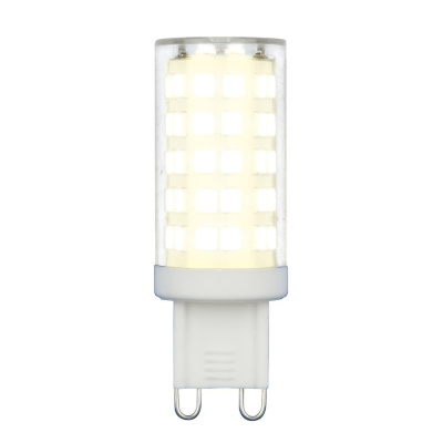 Лампа светодиодная (UL-00006489) Uniel G9 9W 4000K прозрачная LED-JCD-9W/4000K/G9/CL GLZ09TR