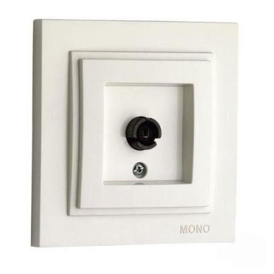 Розетка TV проходная Mono Electric Despina слоновая кость 102-010005-137