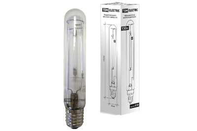 Лампа натриевая высокого давления TDM Electric E40 150W 2100K прозрачная SQ0325-0003