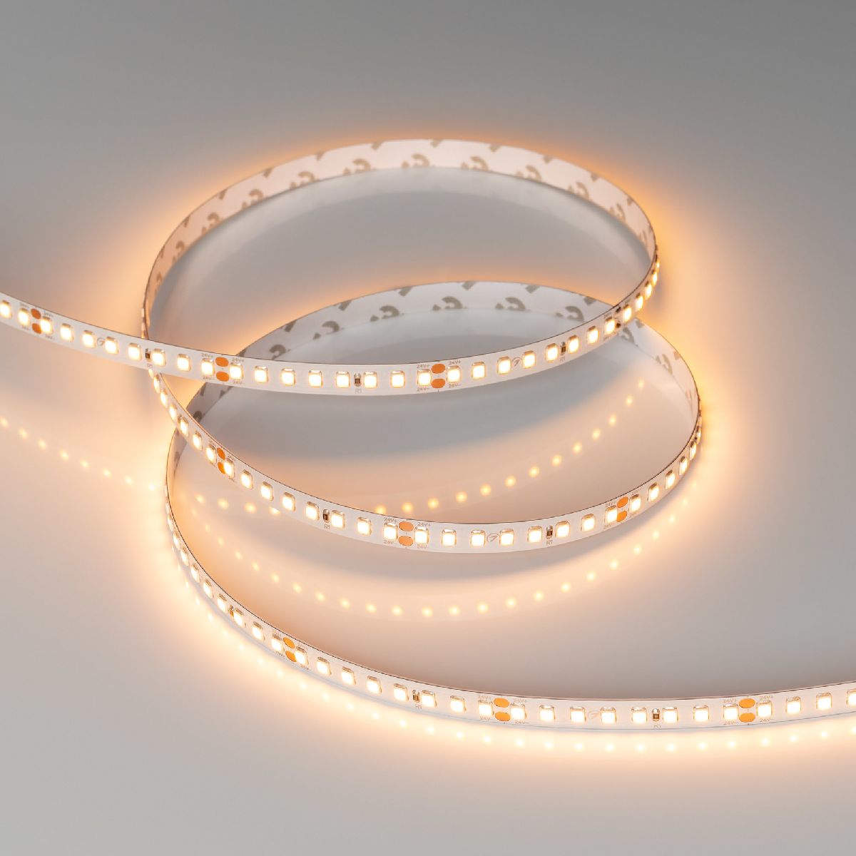 Светодиодная лента Arlight RT-A160-8mm 24V Warm2400 (12 W/m, IP20, 2835, 5m) (Arlight, высок.эфф.150 лм/Вт) 028561(2)