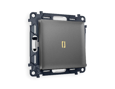 Комплект механизма 1-кл проходного выключателя с подсветкой Ambrella Volt Alfa MA652030