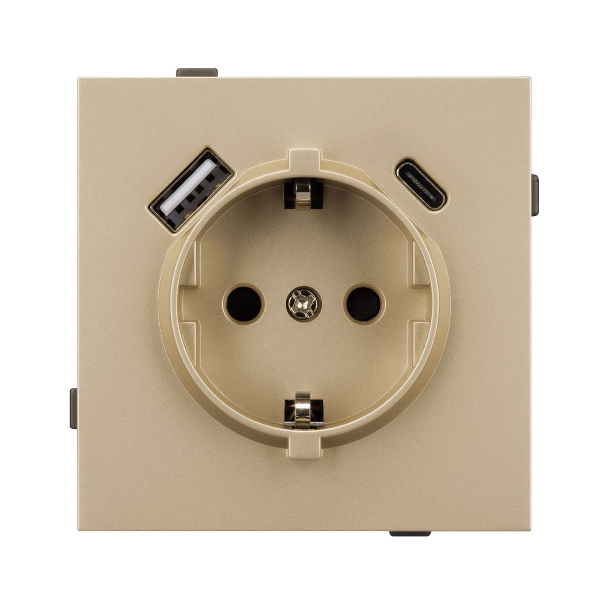 Механизм розетки с USB зарядкой Arlight SCT-TENDO-MUAC-SFPL-GD (230V, 16A) 054608