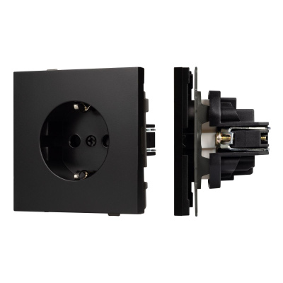 Механизм электрической розетки Arlight SCT-TENDO-MEU1-PL-BK (230V, 16A) 054079