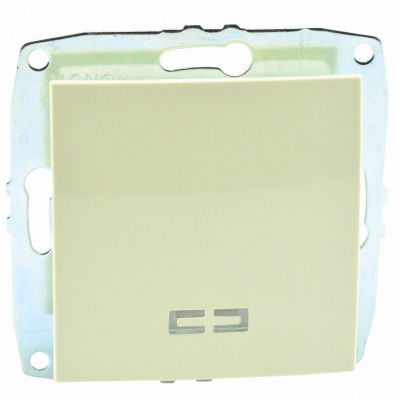 Выключатель одноклавишный с подсветкой Mono Electric Despina-Larissa 10А 250В крем 500-001725-101