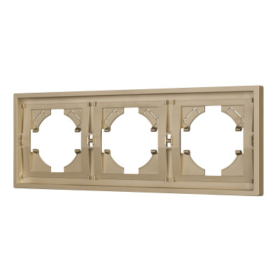 Рамка пластиковая на 3 поста Arlight FRM-TENDO-SFPL-3-GD 054651