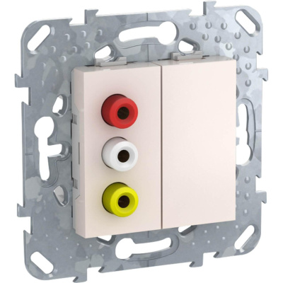 Розетка 3xRCA Schneider Electric Unica MGU5.431.25ZD