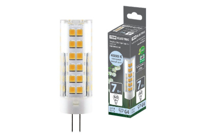 Лампа светодиодная TDM Electric G4 7W 4000K прозрачная SQ0340-0220