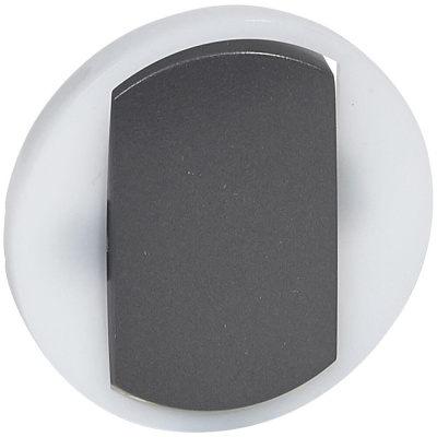 Лицевая панель Legrand Celiane выключателя одноклавишного с контурной подсветкой графит 065204