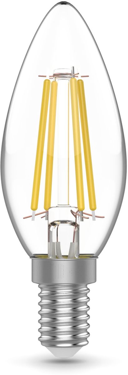 Светодиодная филаментная лампа Gauss Basic Filament E14 5W 4000K свеча 50312252