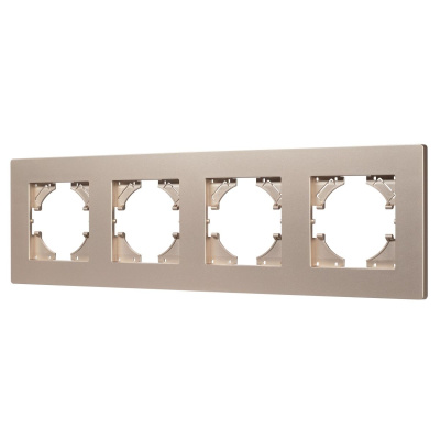 Рамка на 4 поста пластиковая Arlight FRM-PERIO-PL-4-GD 049761