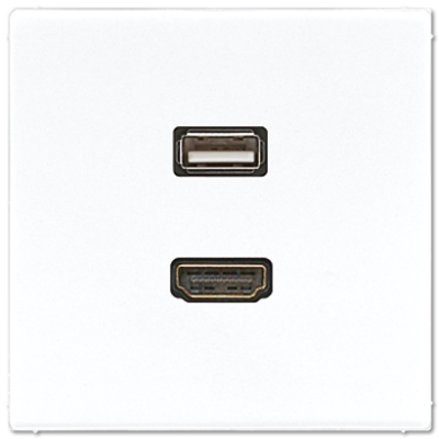 Розетка HDMI/USB Jung MALS1163WW