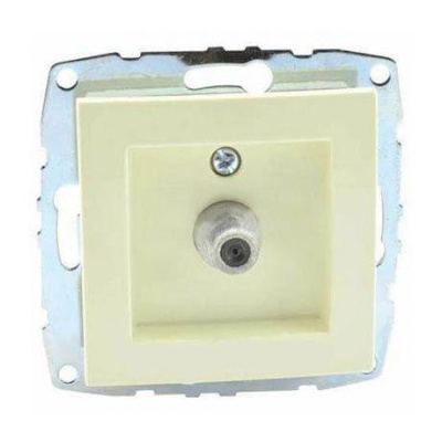 Розетка TV концевая с экраном Mono Electric Despina-Larissa крем 500-001705-138