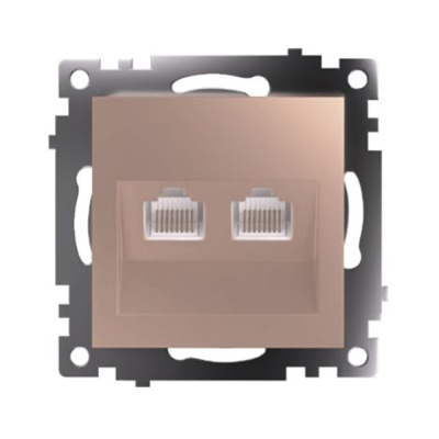 Розетка компьютерная 2-местная RJ-45 Stekker Катрин GLS00-7109-02 50004