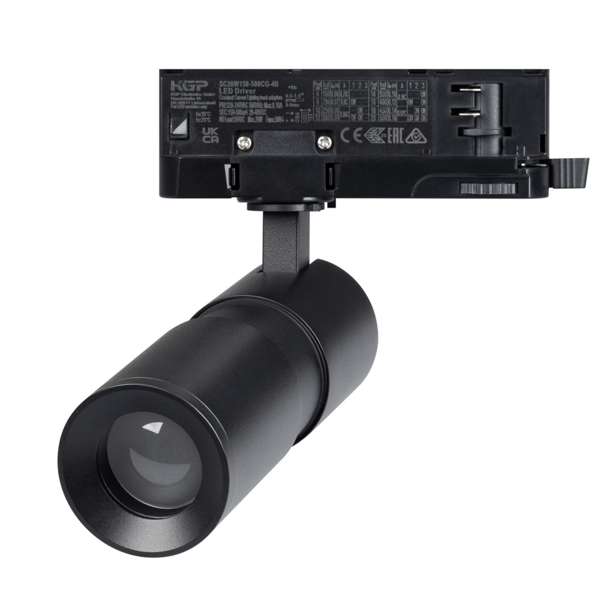 Трековый трехфазный светильник Arlight LGD-ARTEMIS-TRACK-4TR-R55-12W Warm3000 (BK, 8-80 deg, 230V, TRIAC) (IP20 Металл) 058641