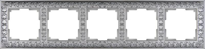 Рамка Werkel Antik на 5 постов матовый хром WL07-Frame-05 4690389145704