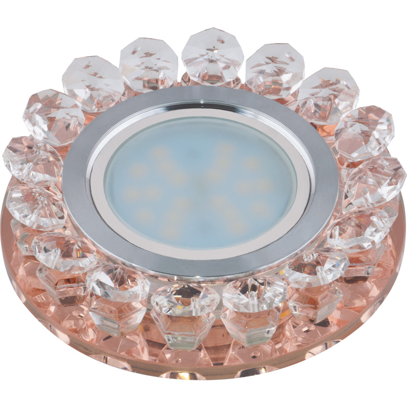 Встраиваемый светильник Fametto Luciole DLS-L102 GU5.3 CHROME/PEACH 10001
