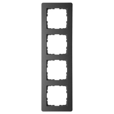 Рамка Jasmart G-Flex 4-постовая черный матовый (soft touch) поликарбонат G1104PB