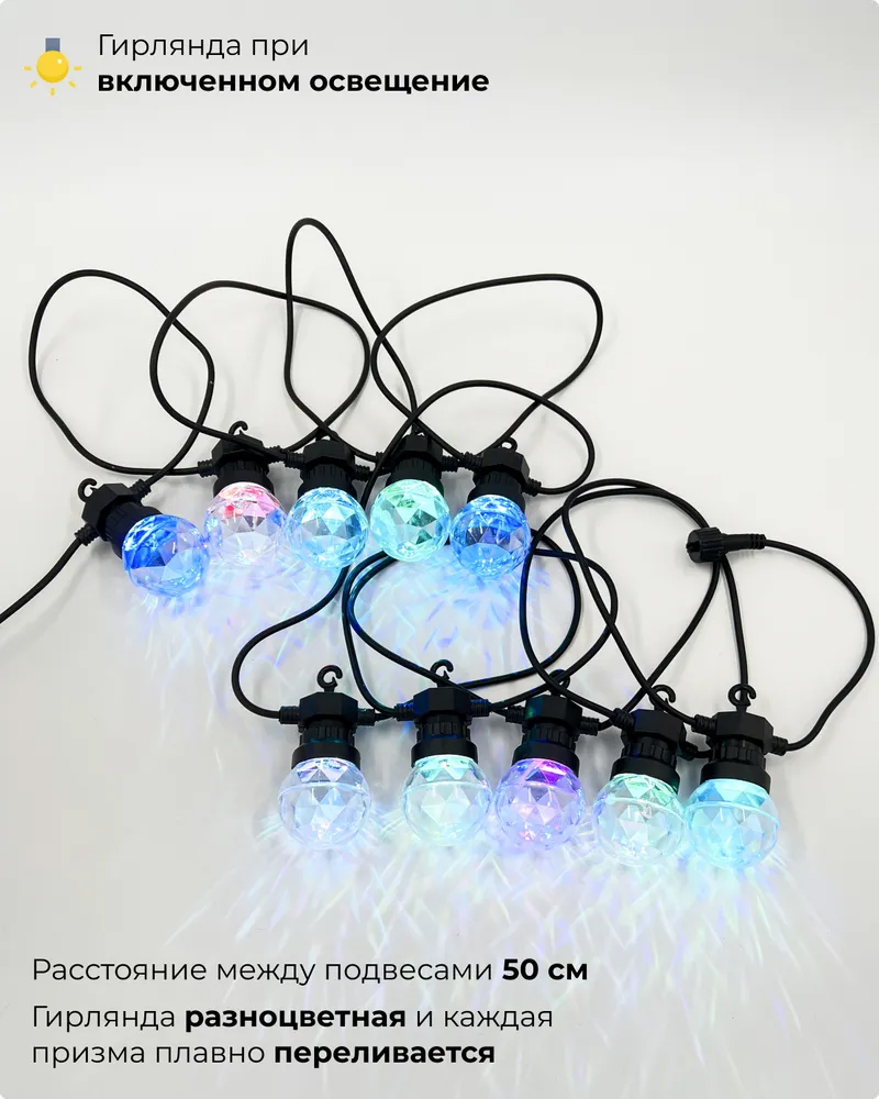 Светодиодная гирлянда Призма Laitcom (LTC) BLL10P-11-1M