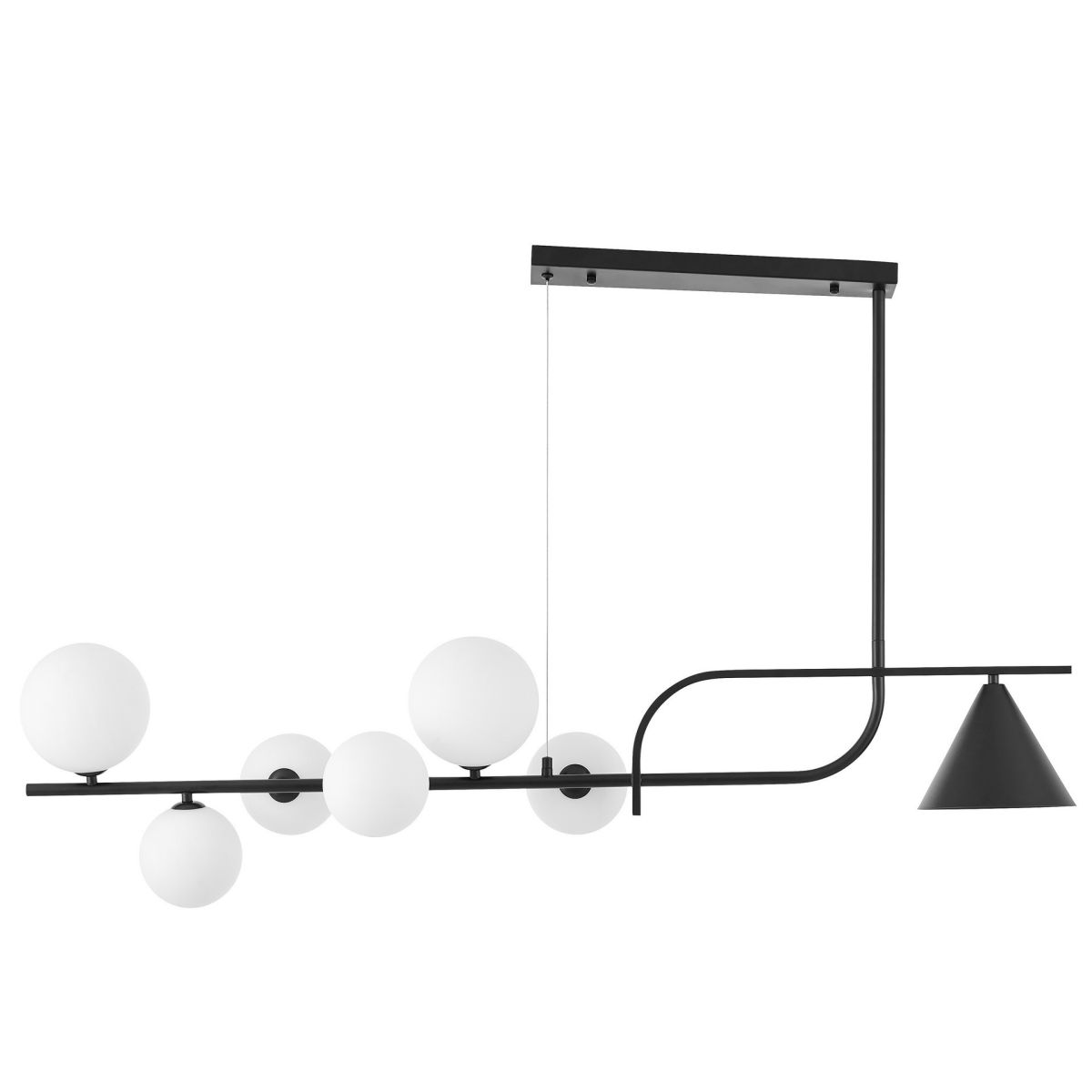 Подвесная люстра Lumina Deco LDP 7036-7 BK+WT