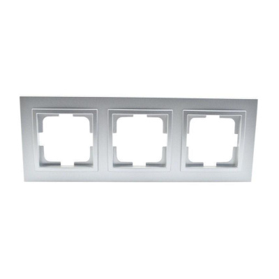 Рамка на 3 поста Mono Electric Despina серебро 102-210000-162