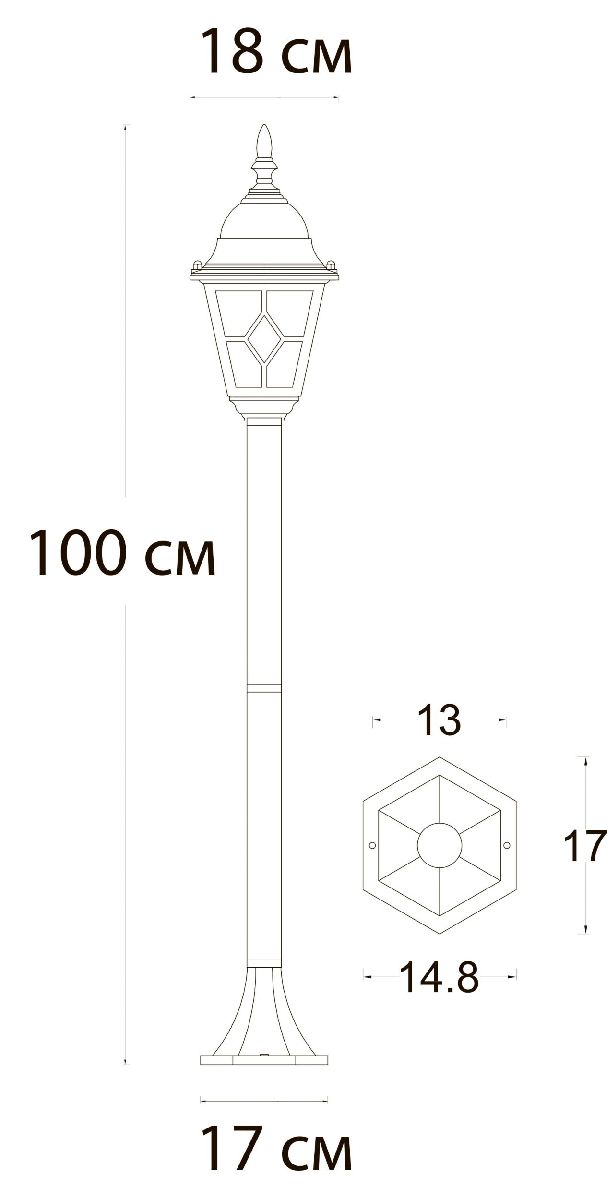 Ландшафтный светильник Arte Lamp Madrid A1541PA-1BN