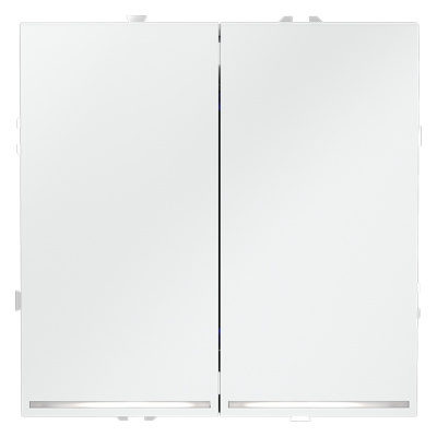 Выключатель двухклавишный с подсветкой Voltum S70 VLS020202 (белый матовый)